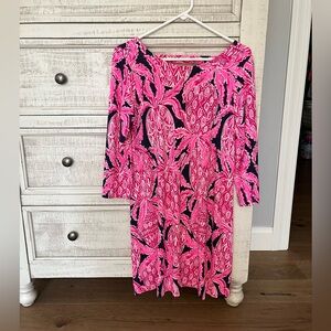 Bright pink Lilly Pulitzer Ophelia Dress - size Large